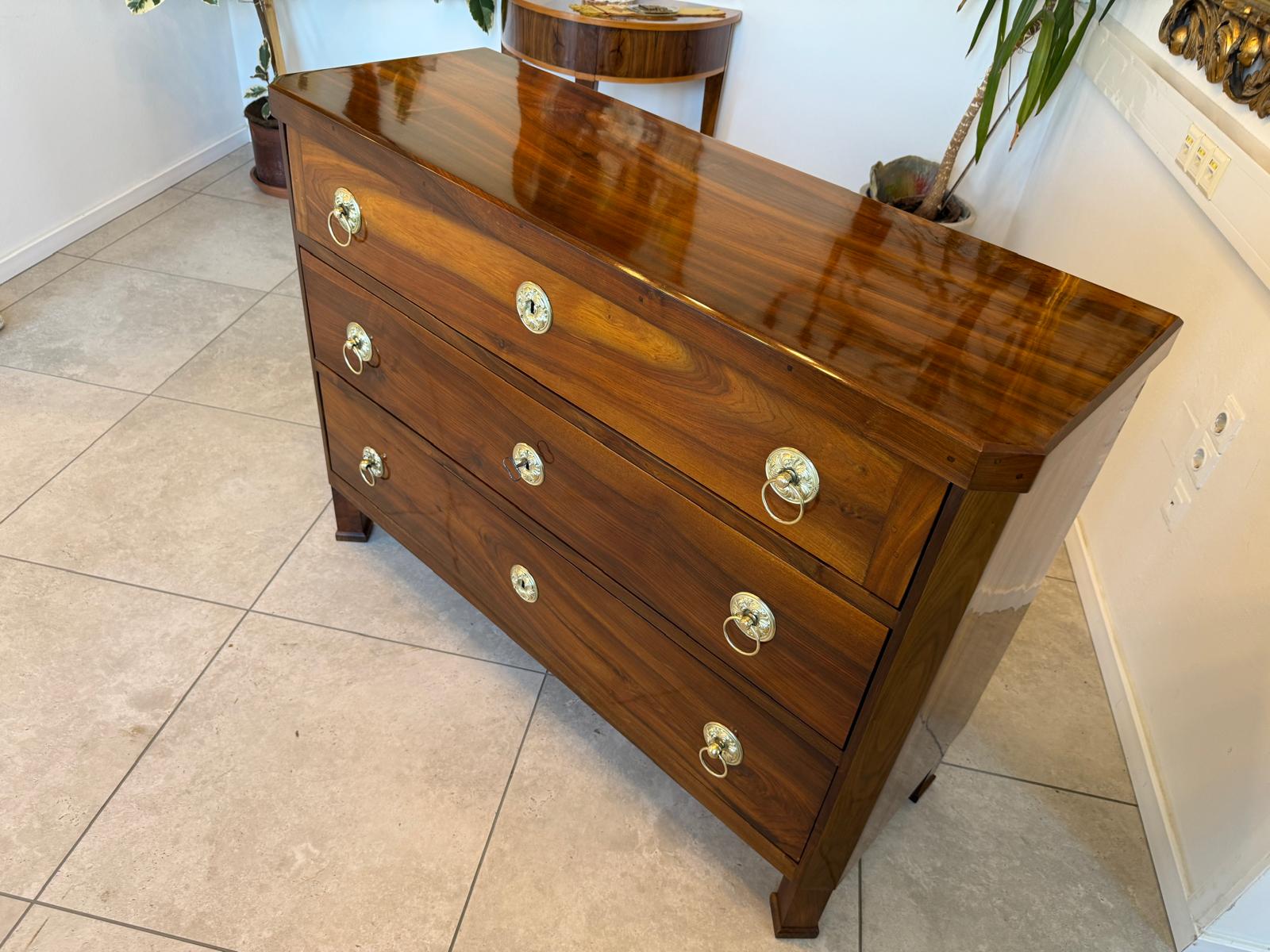 SALE Restaurierte Biedermeier Schreibkommode Nussholz Antiquität Antikmöbel G2158