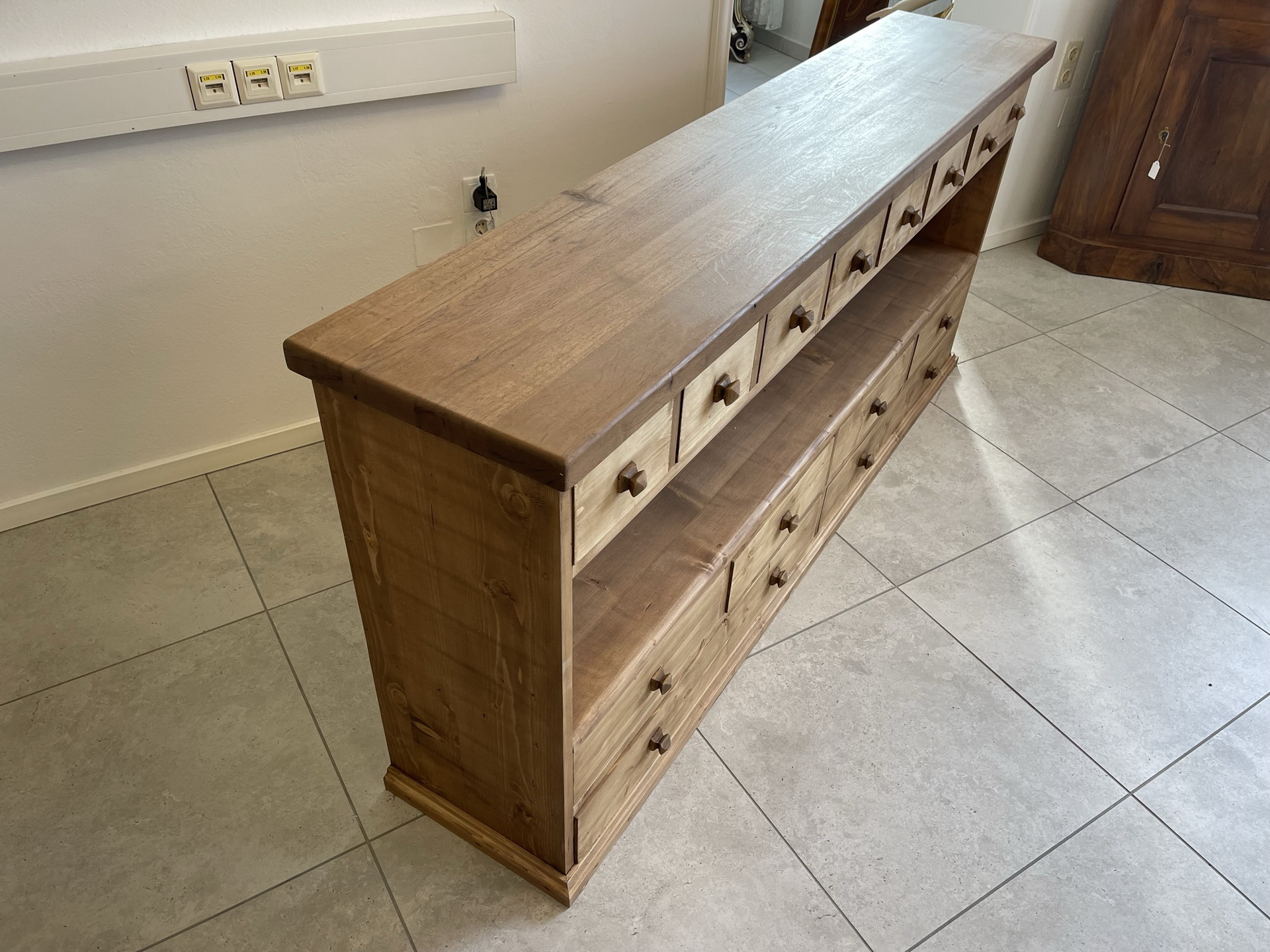 BiedermeierBarock_134 Massive 14 Laden Kommode Anrichte Sideboard B1191