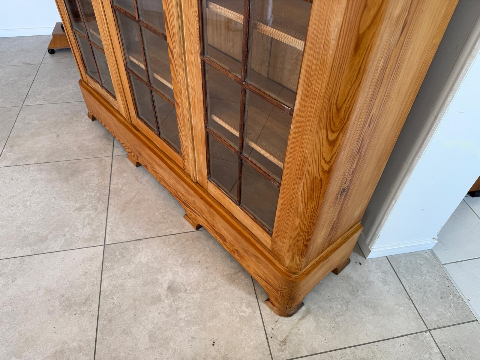 Sale Jugendstil Vitrine Bauernvitrine Bauernschrank Bücherschrank D1261