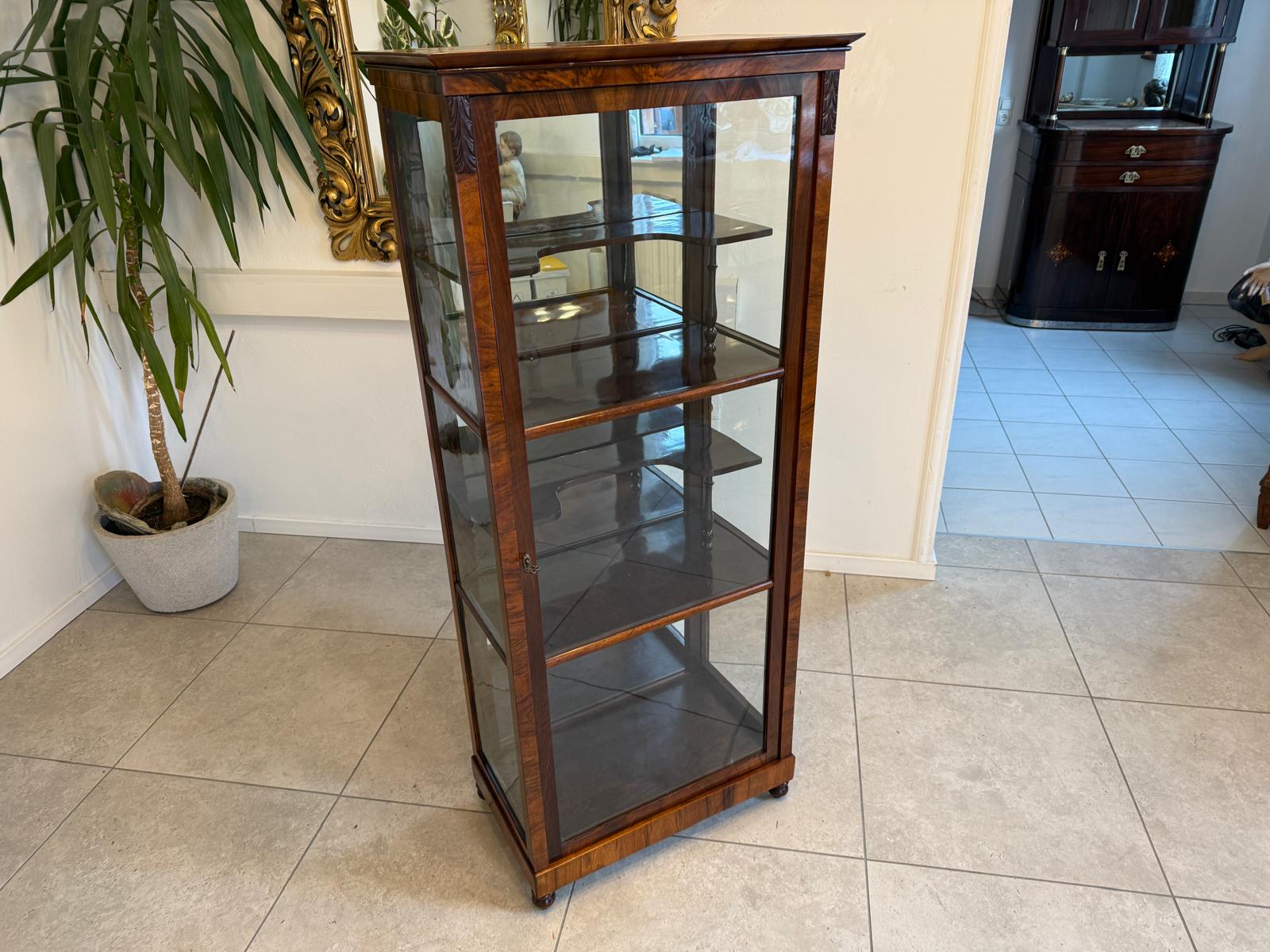 Antiquität Biedermeier Vitrine Bücherschrank Antiquität D1089