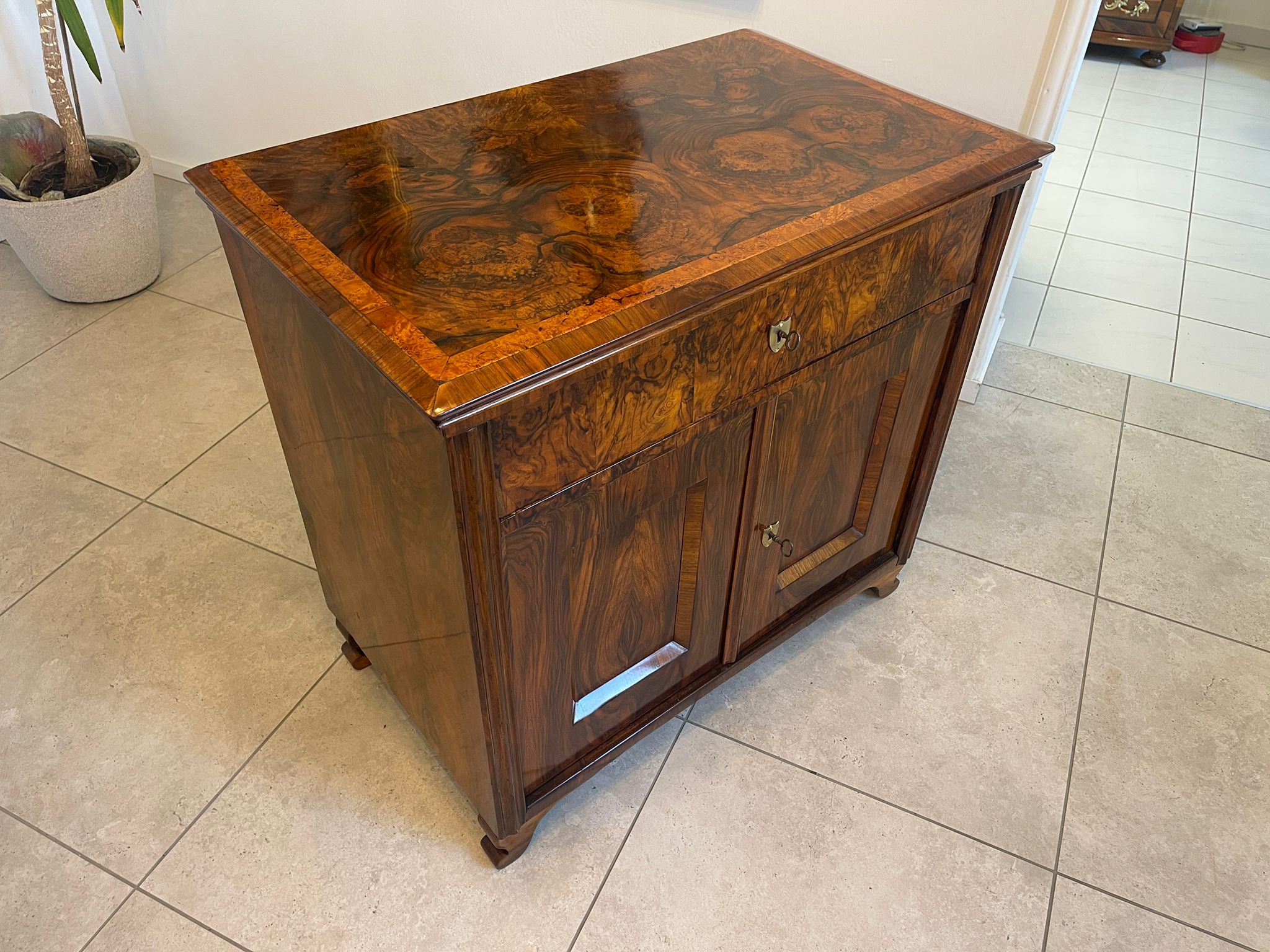 Altrestauriertes Biedermeier Trumeau Anrichte Kommode Antiquität A5146