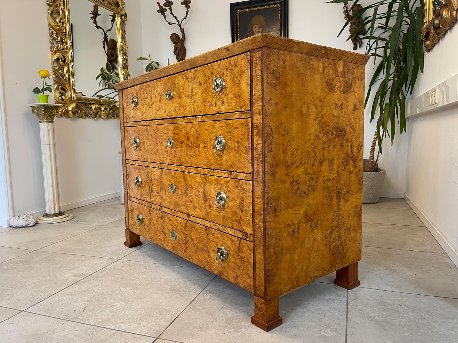 Restaurierte Biedermeier Schreibkommode Sekretär Nussholz Antiquität G1506