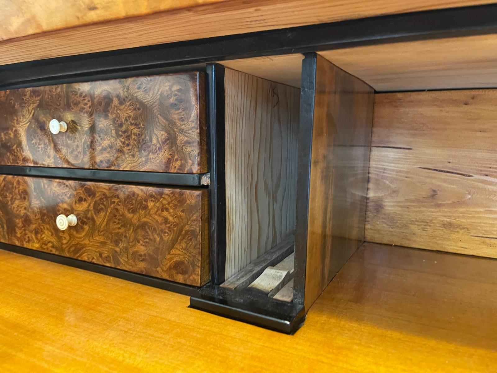 Restaurierte Biedermeier Schreibkommode Sekretär Nussholz Antiquität G1506