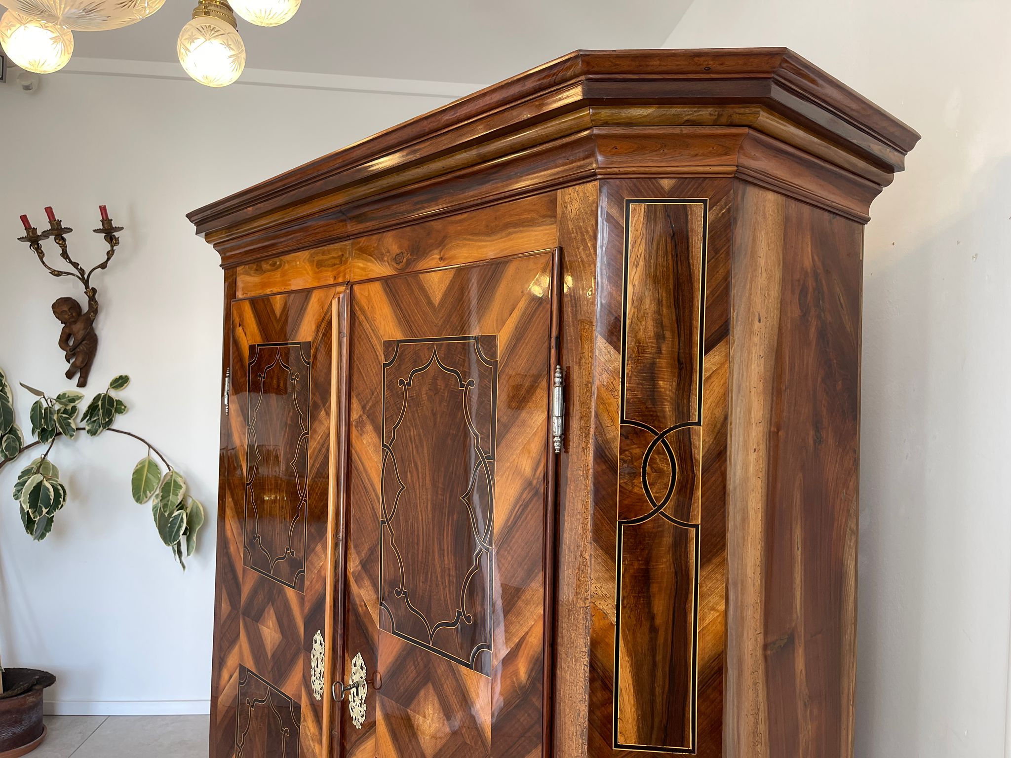 SALE Restauriert Barocker Hallenschrank Barockschrank Museumsexemplar Antiquität G1138