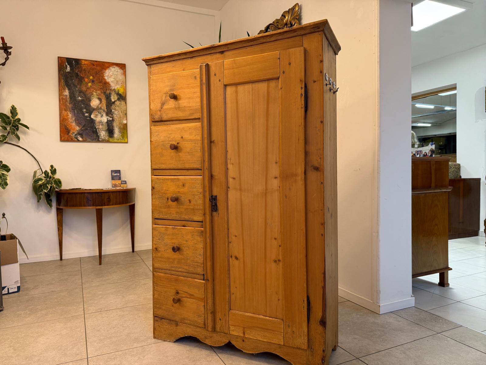 Uriger Biedermeier Brotschrank Almerschrank Speiskasten Bauernkasten G2328