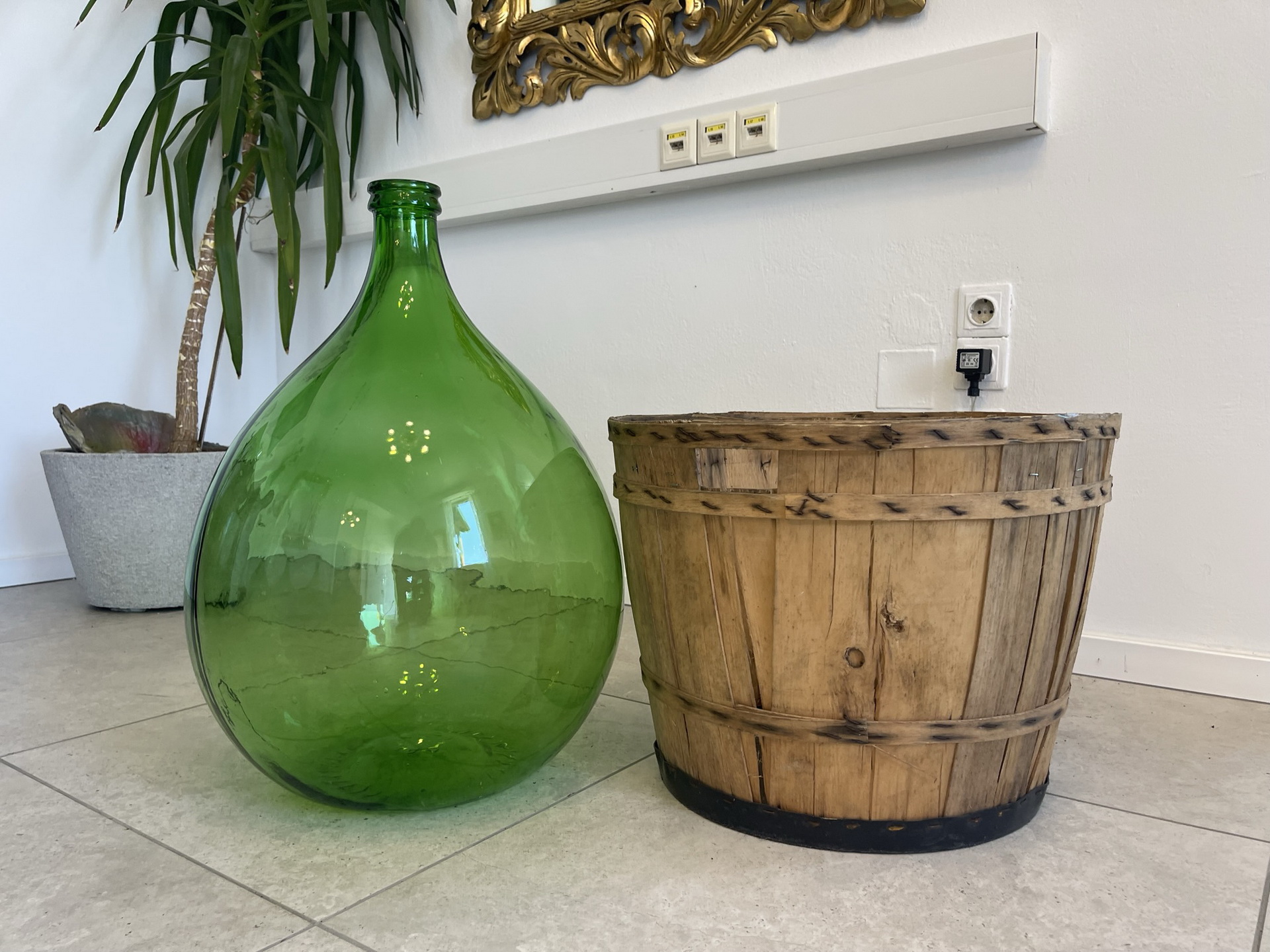 bauernstube_177 Alte Ballonflasche Weinballon, Gärballon, Ballonflasche B1744Fl