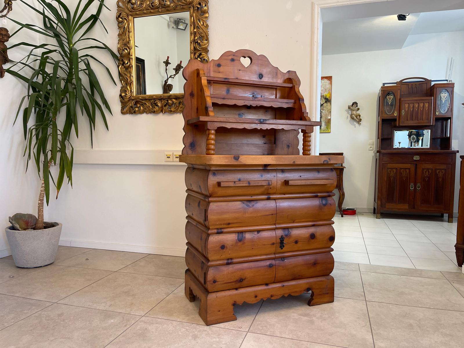 Zirbenholz Anrichte Kommode Bauernmöbel mit Etagere G1272