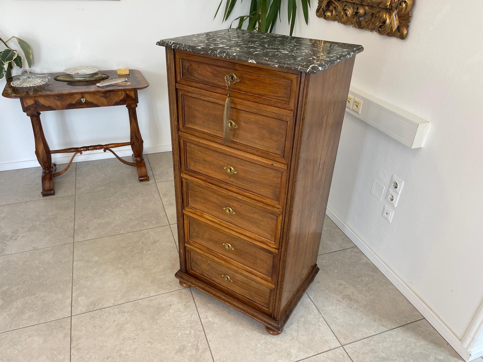 Originalstück Gründerzeit Wochenkommode Nussholz Ladenschrank G1664