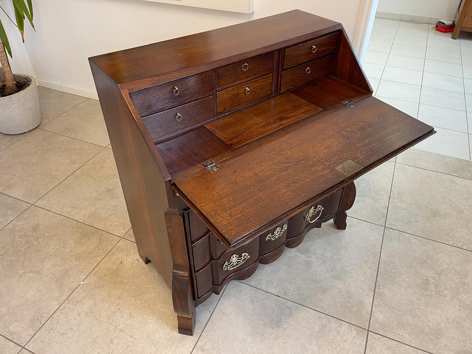 Originaler NEO Barock Sekretär Barschrank Standsekretär Antiquität G1190