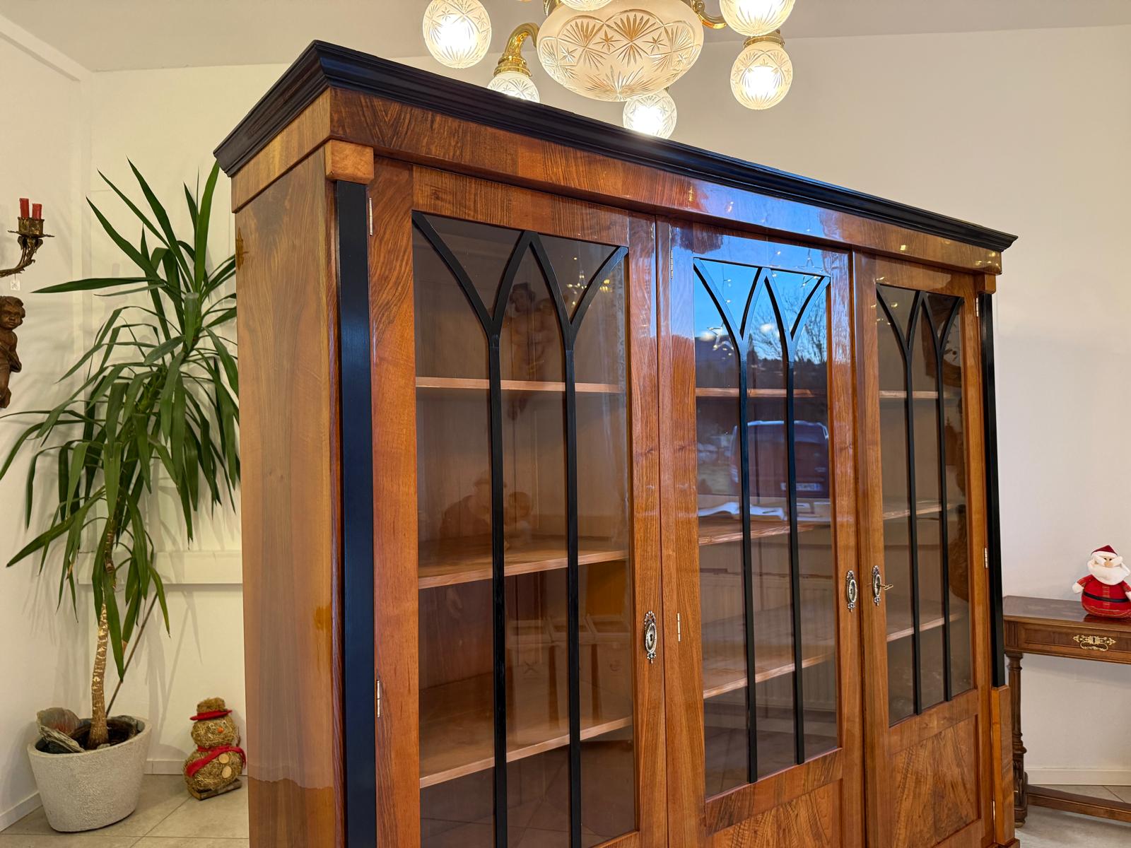 SALE Restaurierte Biedermeier Vitrine Bücherschrank ANTIQUITÄT G2352
