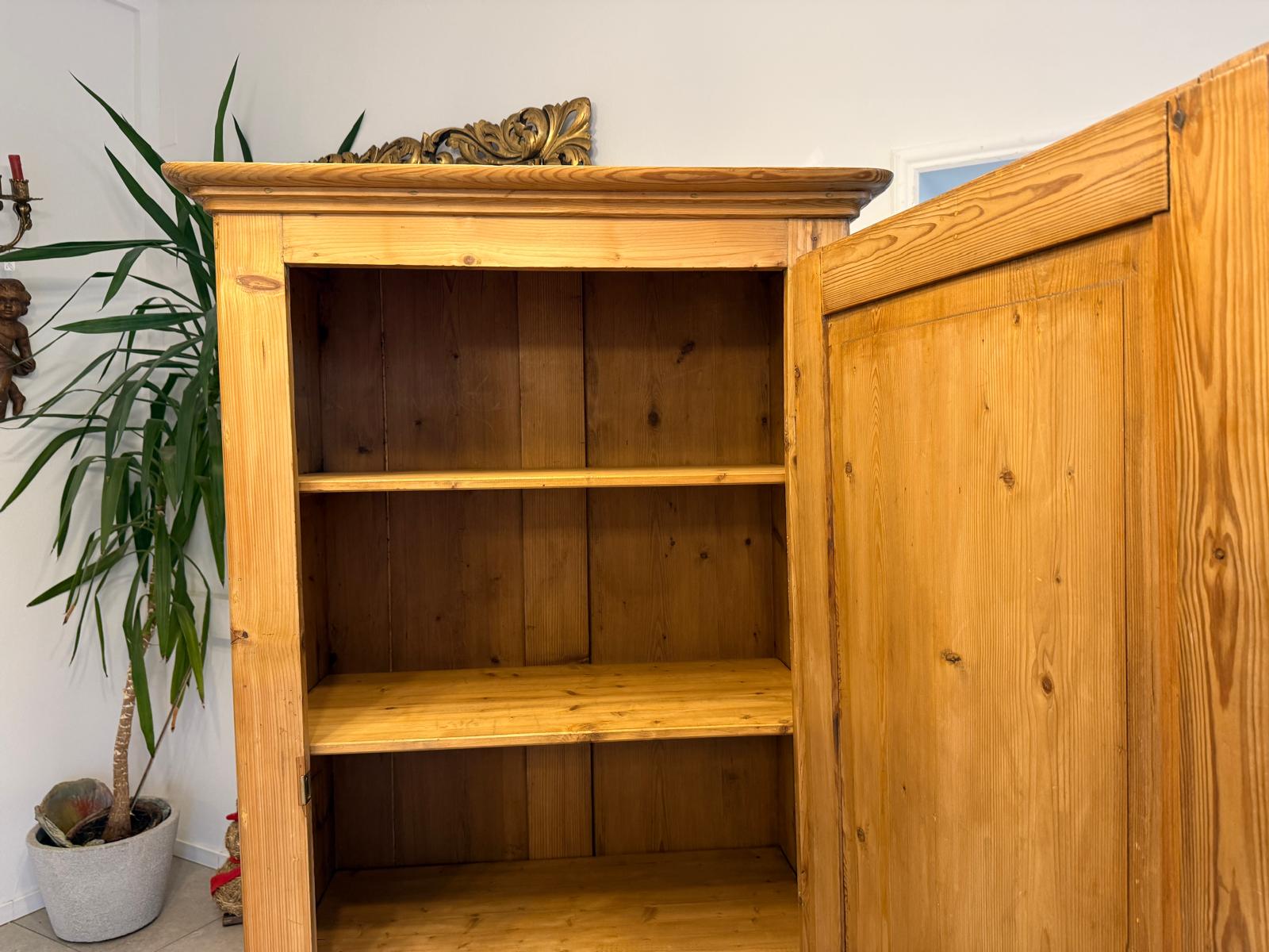 Restaurierter 1 türiger Bauernschrank Biedermeier Naturholzschrank G2255