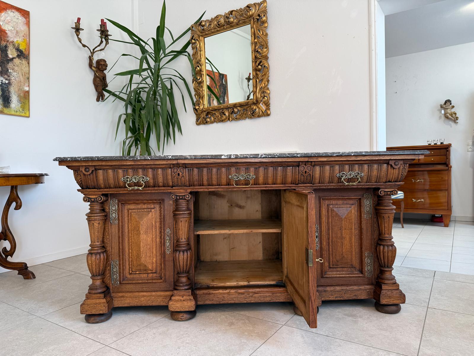 Sale Säulenanrichte Gründerzeit Anrichte Schrank Antiquität G1774