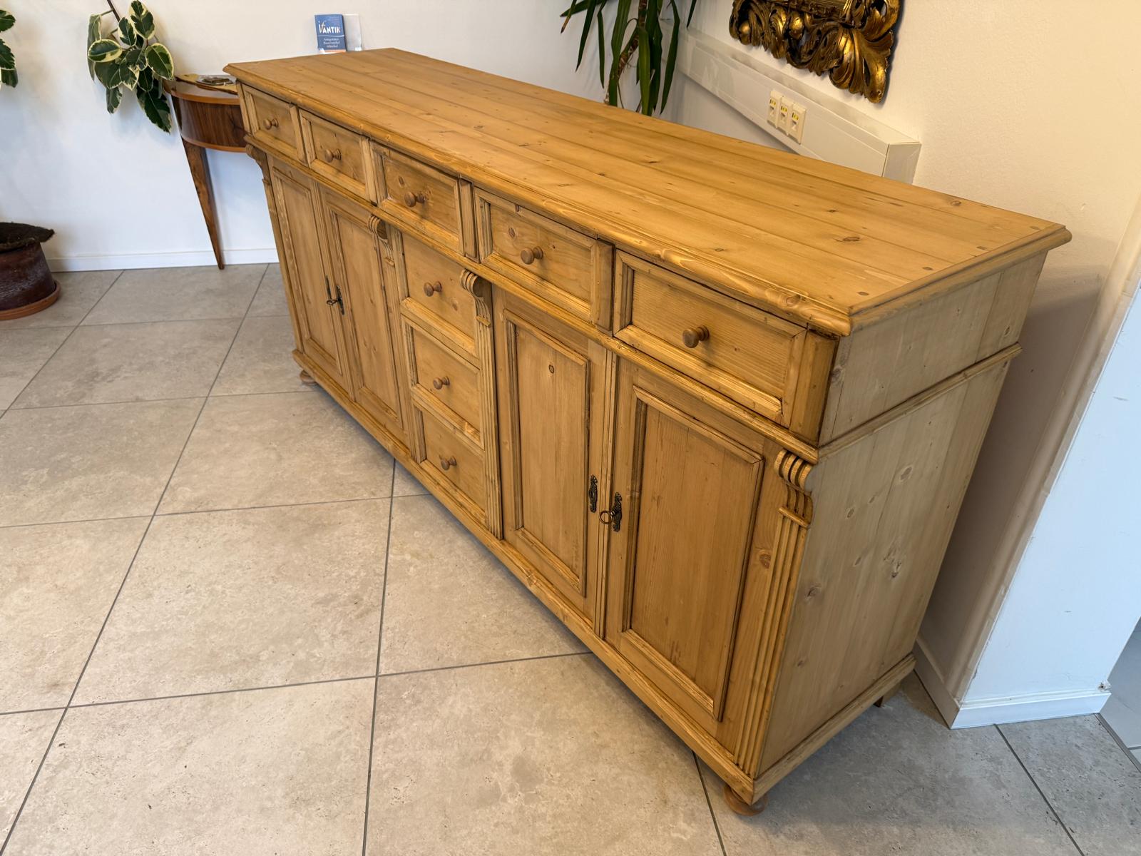 Massiver Apothekenschrank 8 Ladenkommode Ladenschrank Weichholz G2361