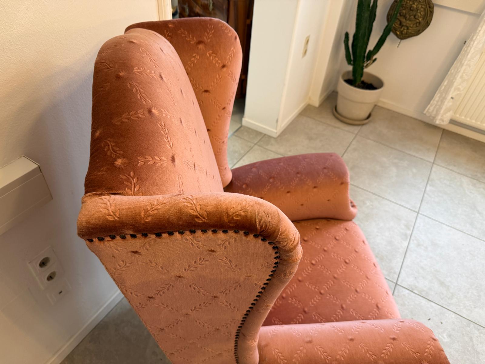 Originaler Historismus Ohrenfauteuil Ohrensessel Fauteuill D1152