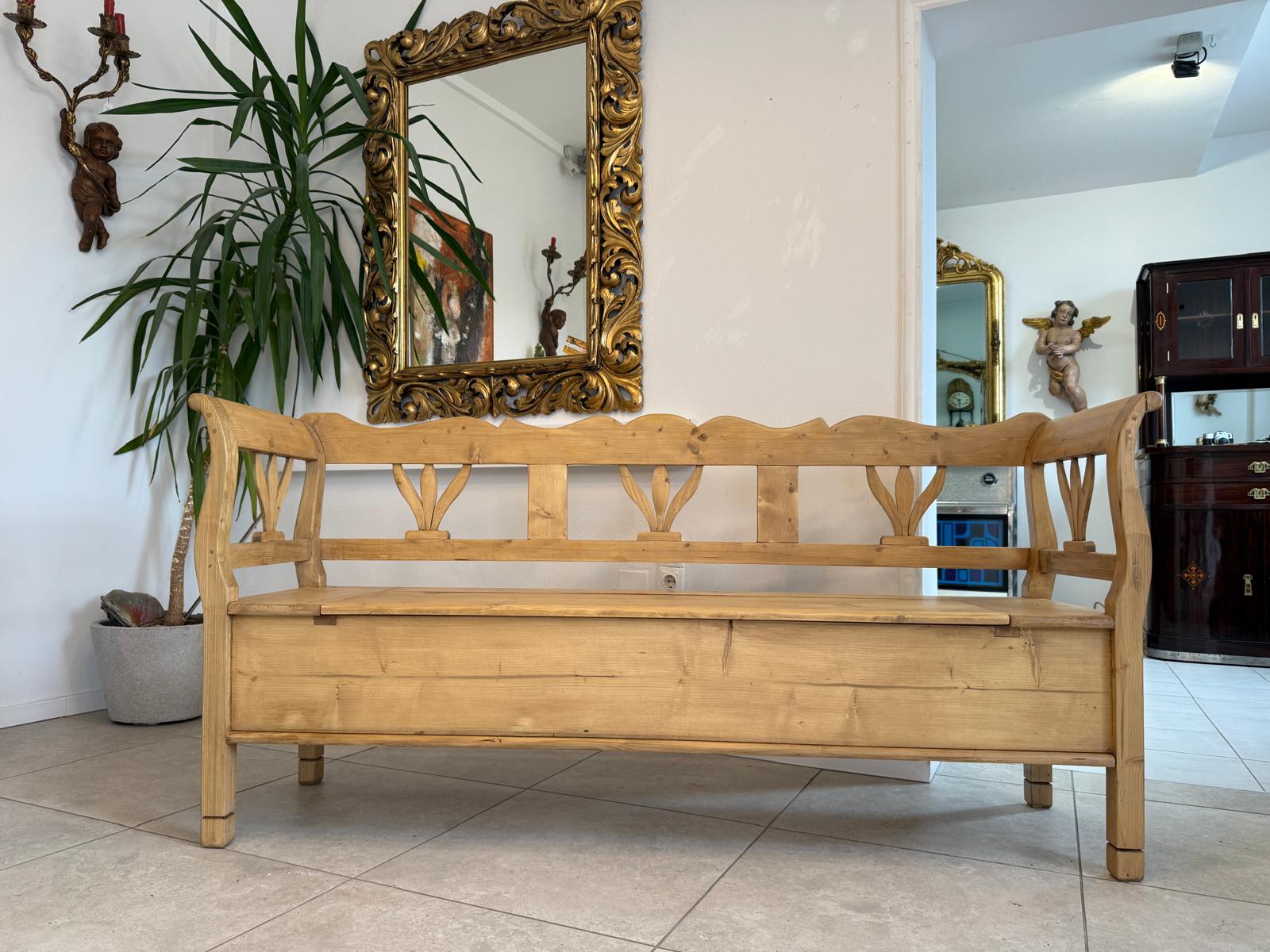 Antike Truhenbank Küchenbank Bauernmöbel Bauernmöbel D2314