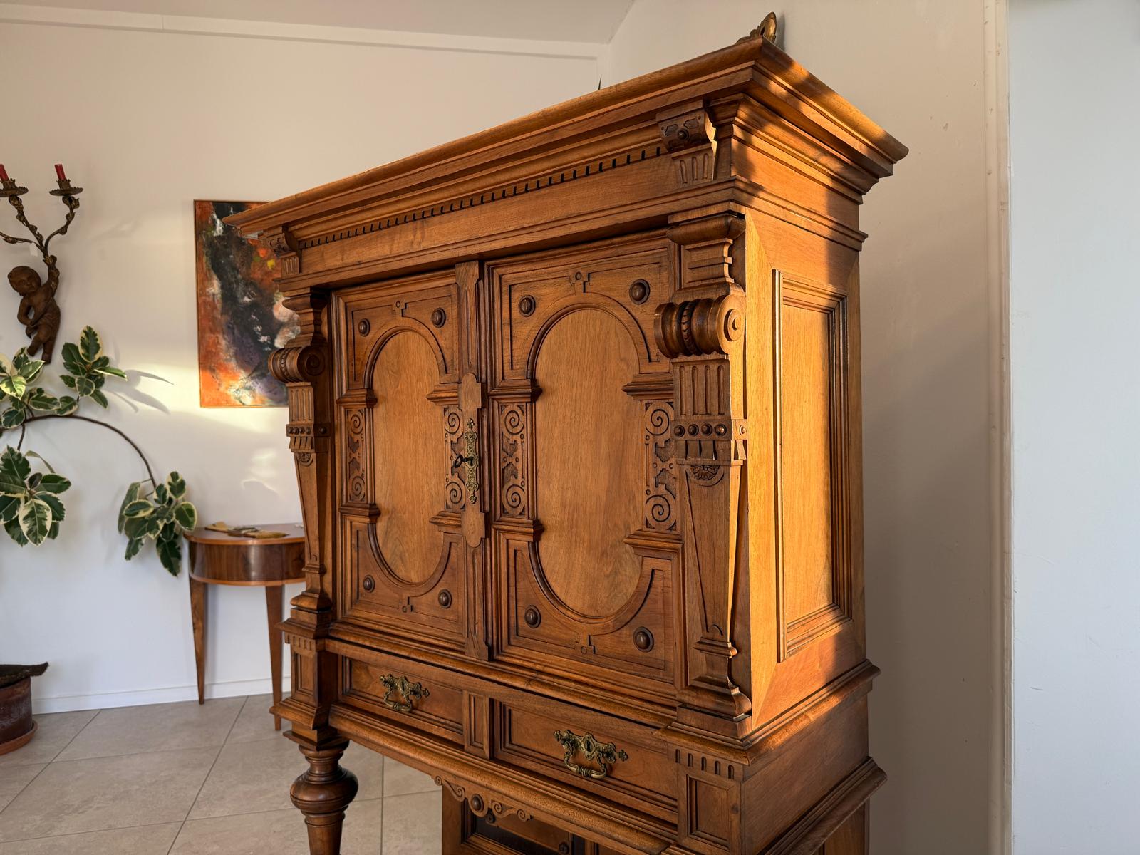 Sale Säulenanrichte Stollenschrank Gründerzeit Anrichte Antiquität G2188
