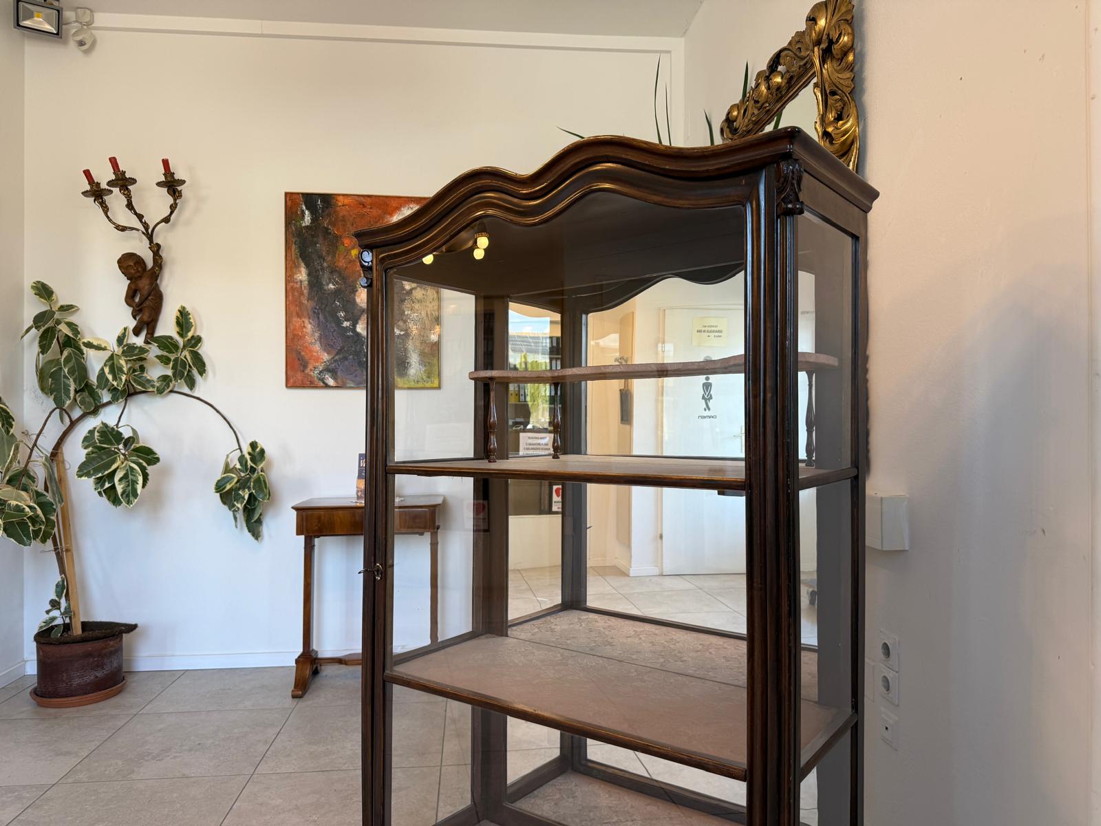 Originale Spätbiedermeier Vitrine Traumexemplar Antiquität D1232