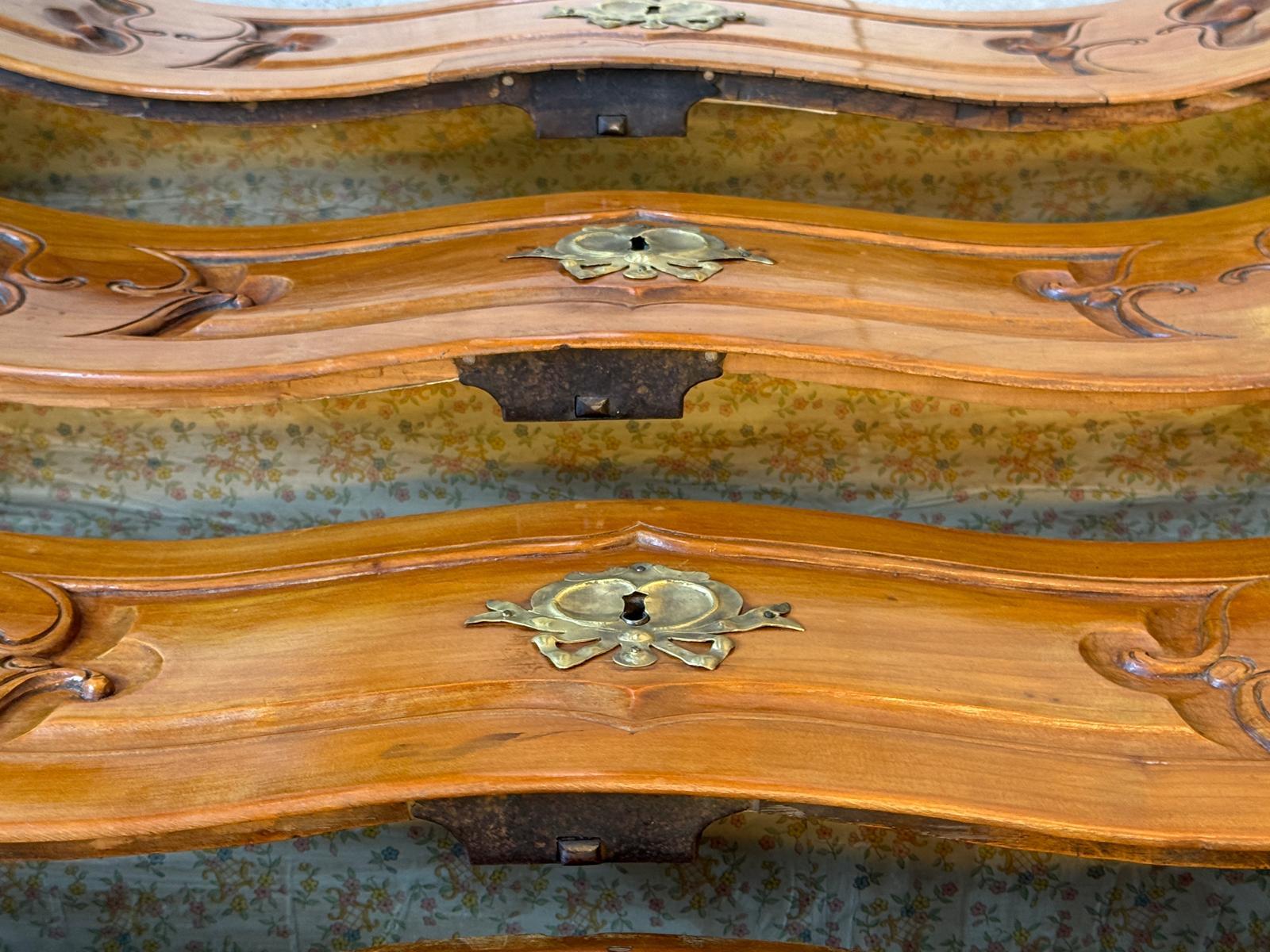 Originale Barocktabernakl Aufsatzkommode Vitrine Antiquität Tabernakl D1144