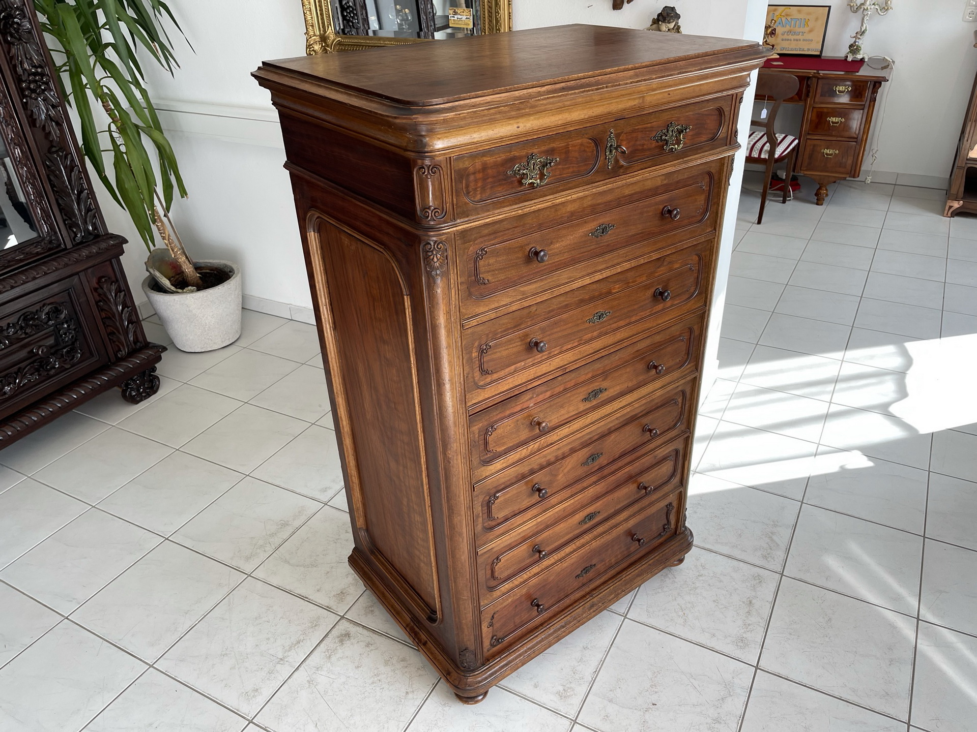 Jugendstil-Biedermeier-Barock_120 Original Gründerzeit Hochkommode Anrichte Historismus A2968