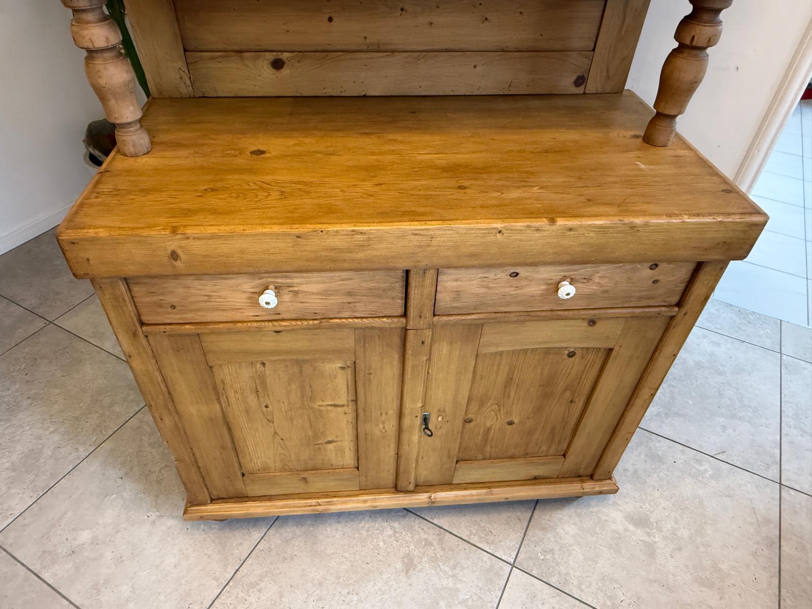 Gründerzeit Naturholschrank Küchenbuffet Küchenschrank Küchenkredenz G2335