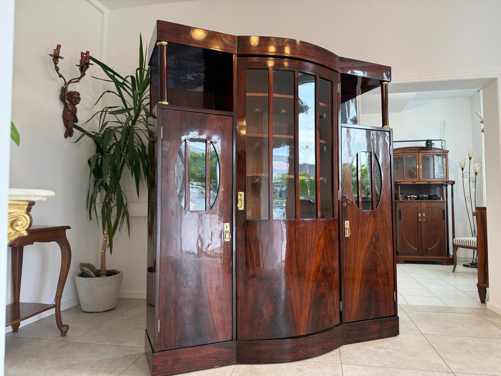 Sale Restaurierte Jugendstil Glasschrank Vitrine Bücherschrank Antiquität G1819