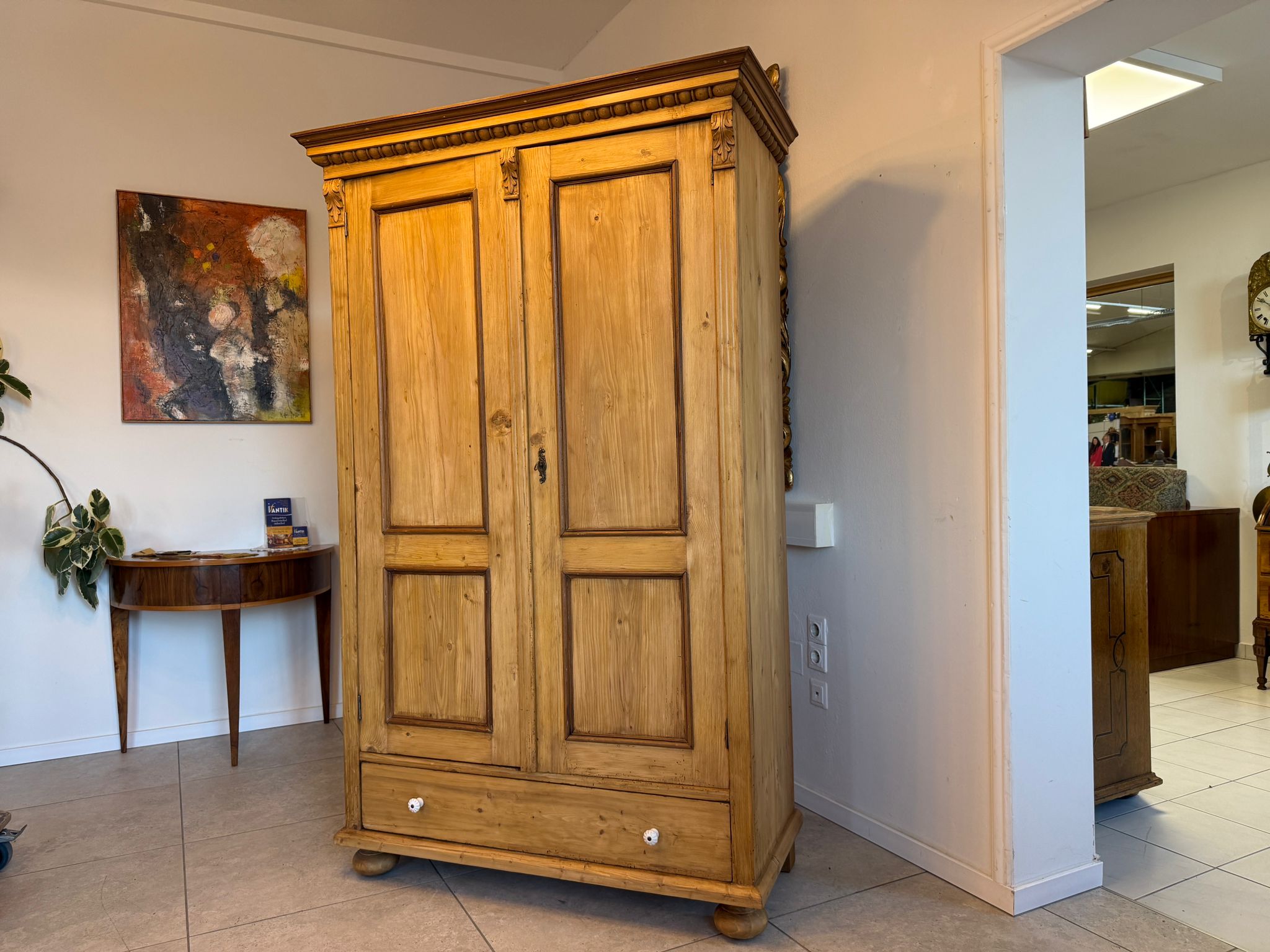 Gründerzeit Bauernschrank Bauernkasten Hallenschrank Weichholz G2132