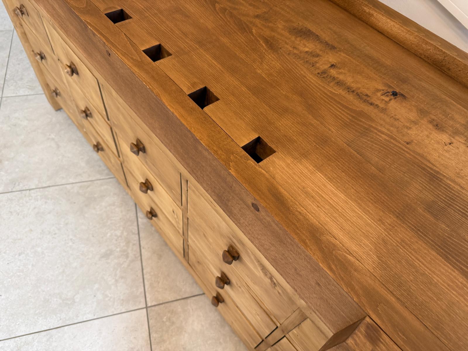 Antike massivholz Hobelbank Werkbank Pult Thresen Landhausmöbel Weichholz  D2276