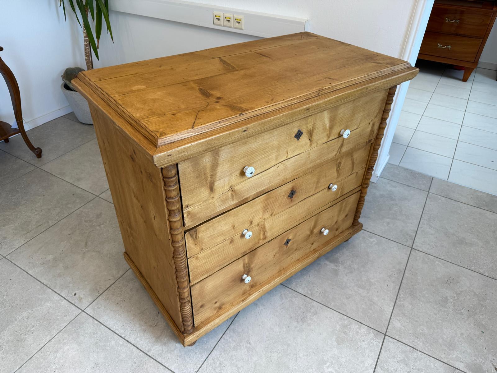 Biedermeier Ladenkommode Naturholzkommode Kommode G1833