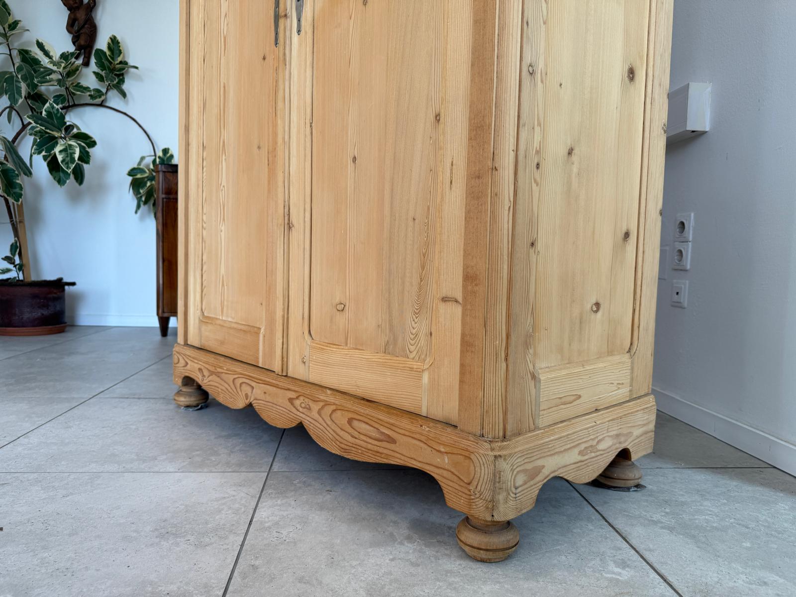 Originaler Gründerzeit Biedermeier Bauernschrank Naturholzschrank G2063