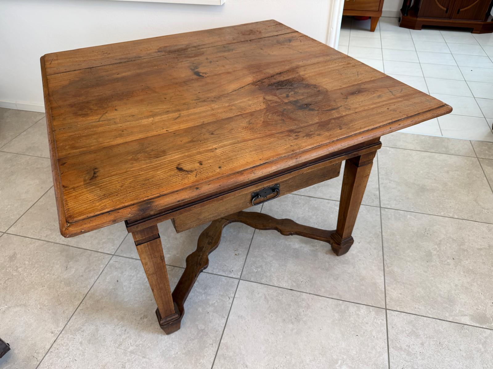 Uriger Burgenländischer Bauerntisch Naturholz Hüttentisch Naturholztisch - G1751