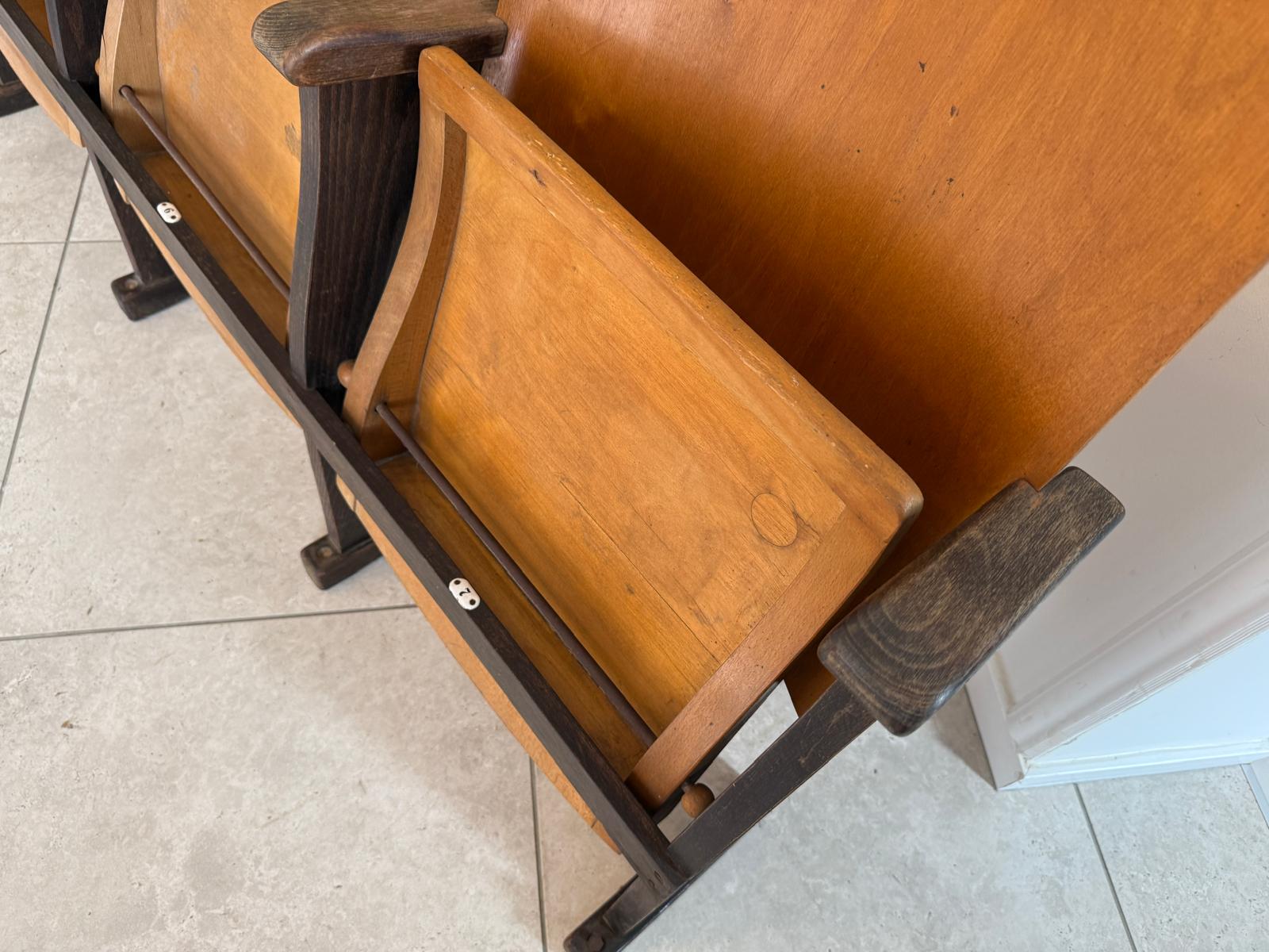 Originale Kinosessel 3er Sitz Klappstuhl Stuhl Sitzgruppe G2130