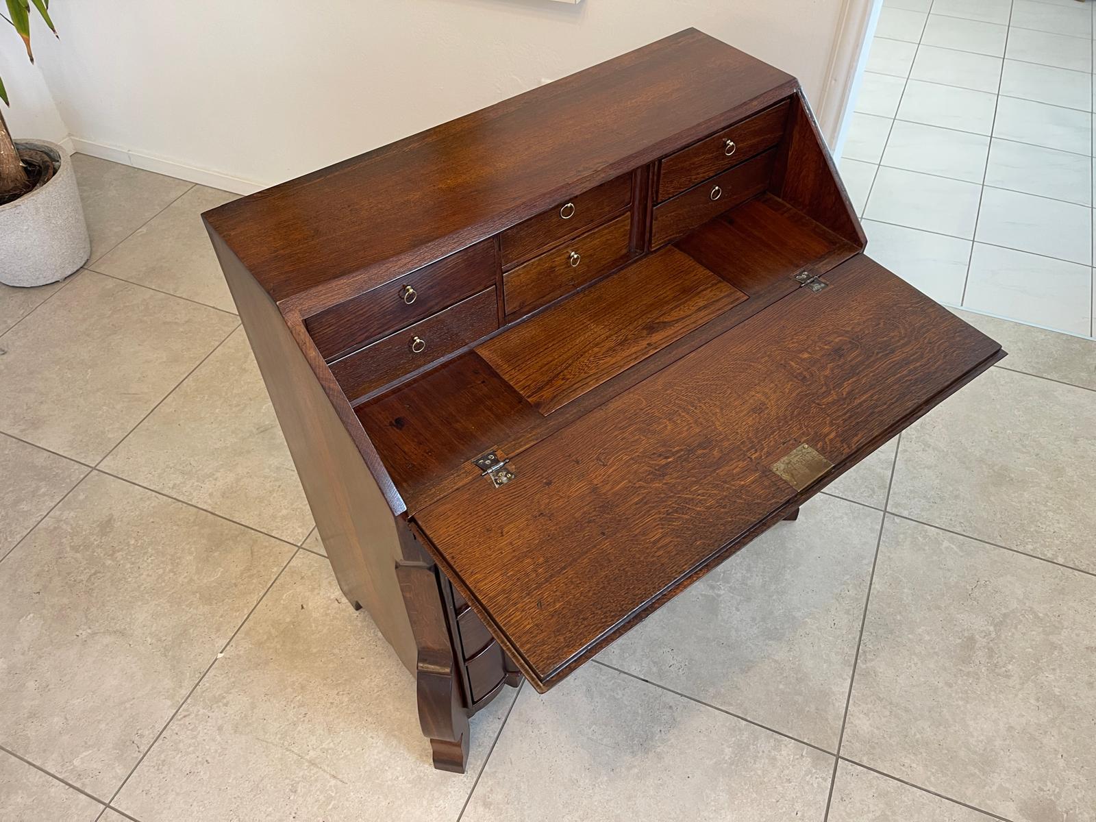 Originaler NEO Barock Sekretär Barschrank Standsekretär Antiquität G1190