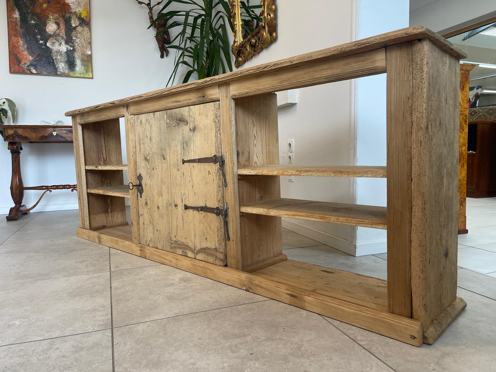 urige Anrichte Bücherregal Brotschrank Ladenschrank Ladenkommode Antik G1698