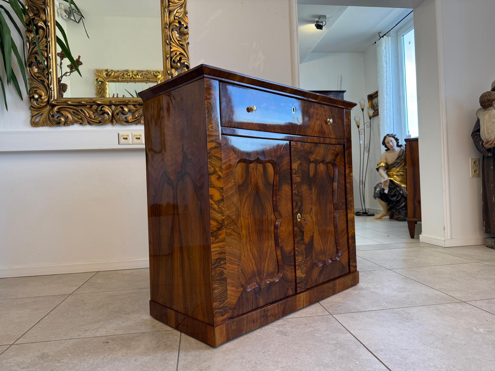 Biedermeier Trumeau Restauriert Antiquität Restauriert D2390