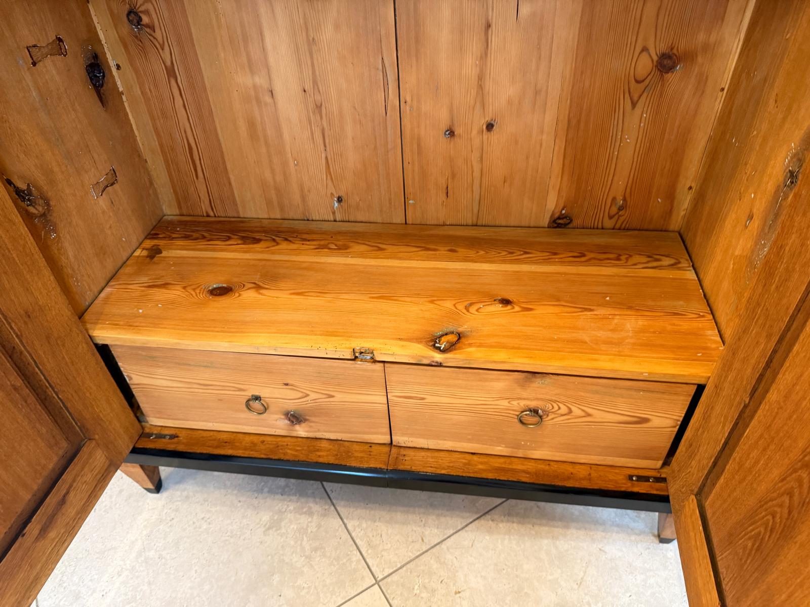 Sale Restaurierte Biedermeier Vitrine Bücherschrank Glasschrank Eichenholz G2047
