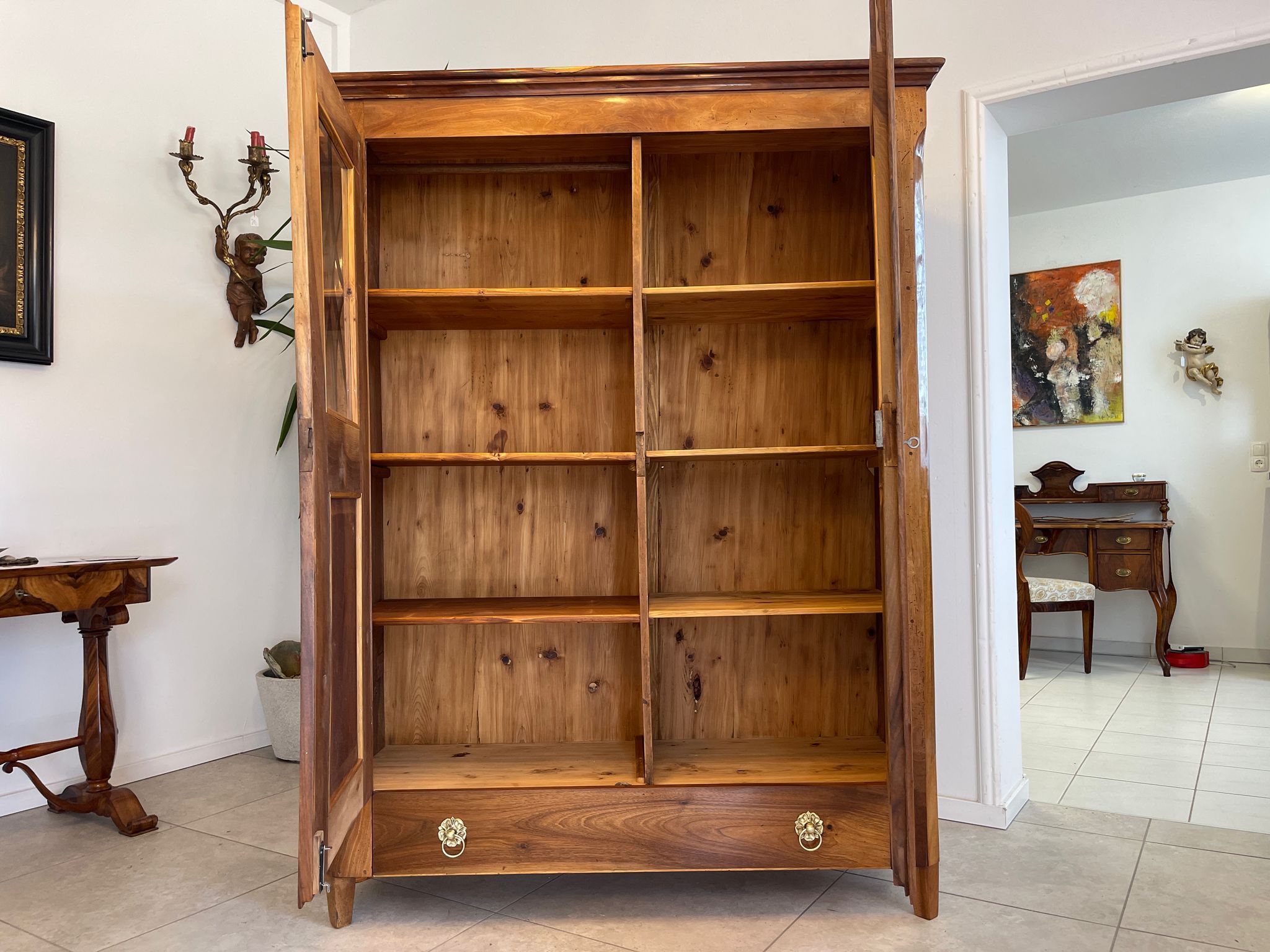 SALE Restaurierte Biedermeier Vitrine Bücherschrank Glasschrank TRAUM ANTIQUITÄT G1375