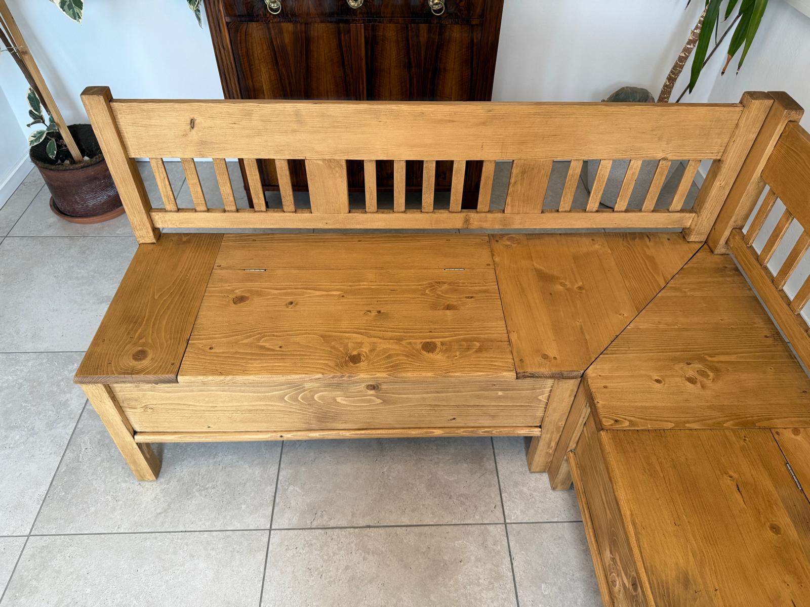 Bauernstube Eckbankgruppe Bauernstube mit Truhenfunktion Naturholz G2140