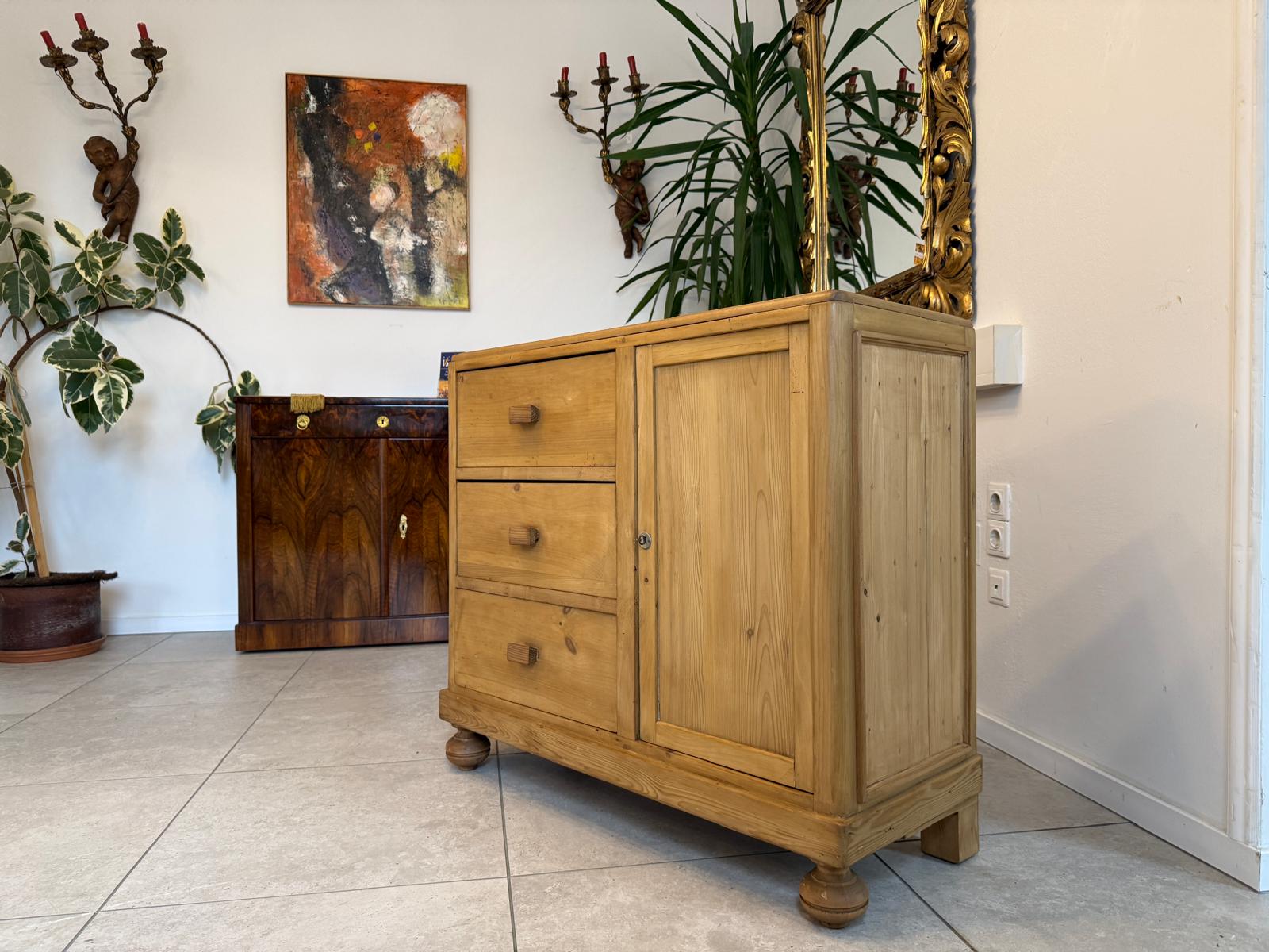 Jugendstil Ladenkommode Bauernmöbel Bauernmöbel Bauernschrank Weichholz D1124