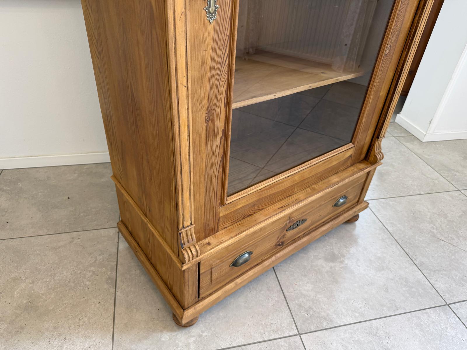 Gründerzeit Vitrine Bauernvitrine Bücherschrank Bauernschrank D2648