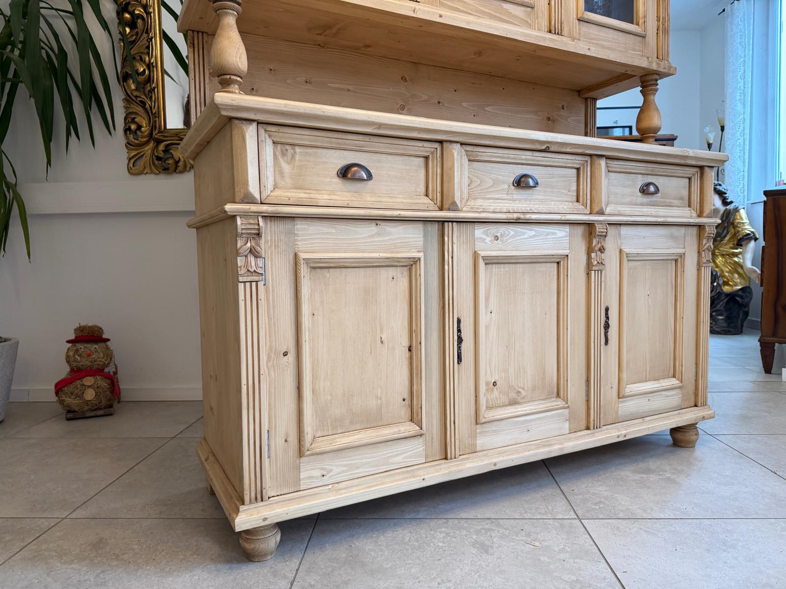 Gründerzeit Naturholschrank Küchenbuffet Küchenschrank Küchenkredenz G2307