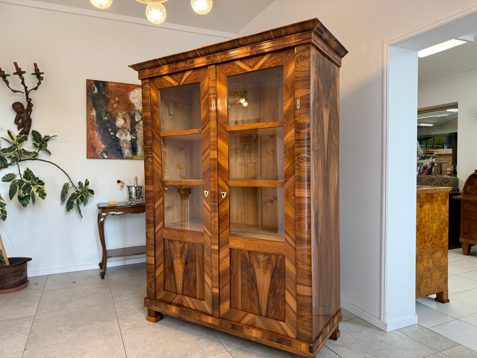SALE Biedermeier Vitrine Bücherschrank Sammlervitrine Sammlerschrank Antiquität G1817