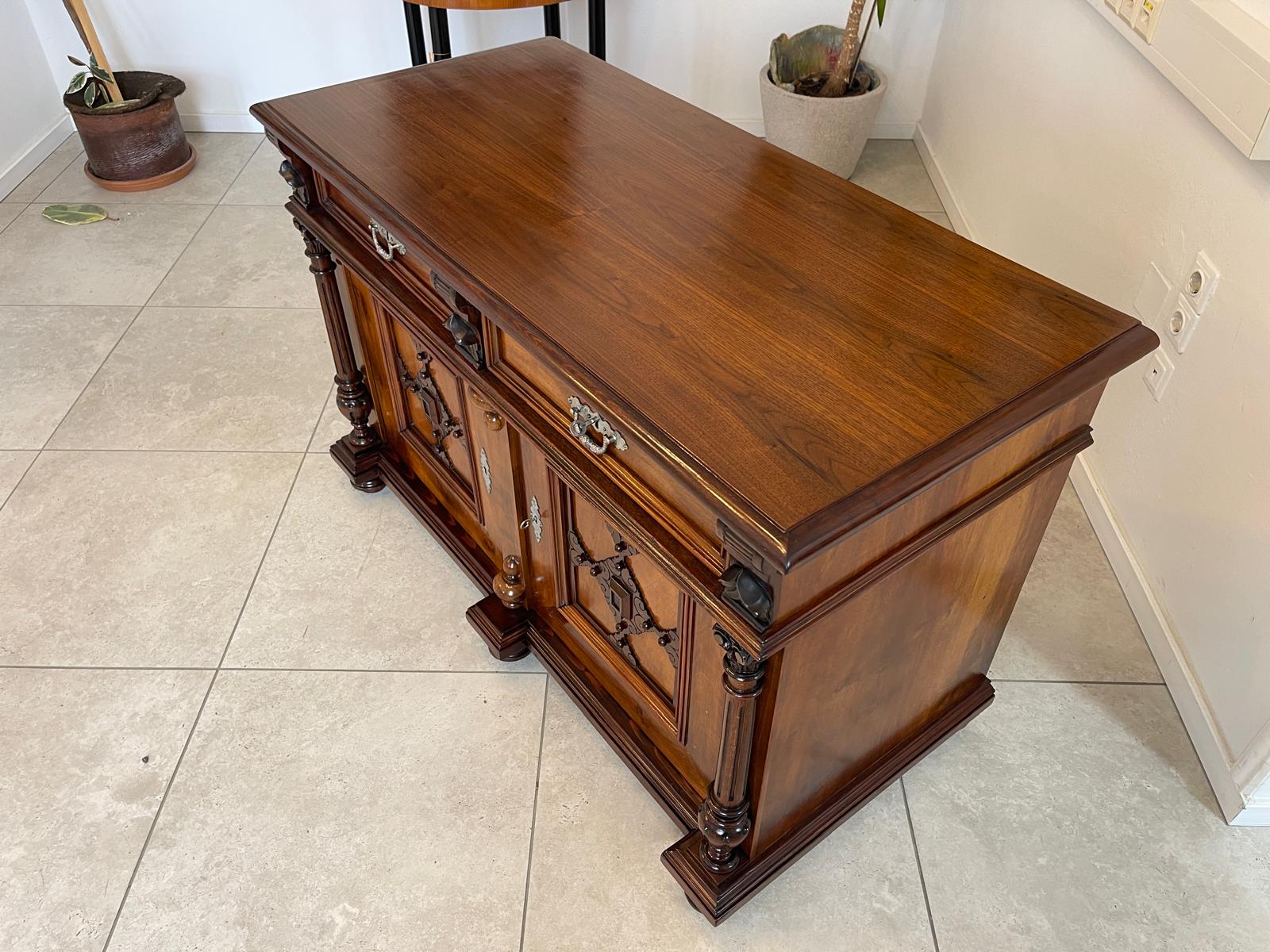 Sale Restaurierte Säulenanrichte Gründerzeit Anrichte Schrank Antiquität G1314