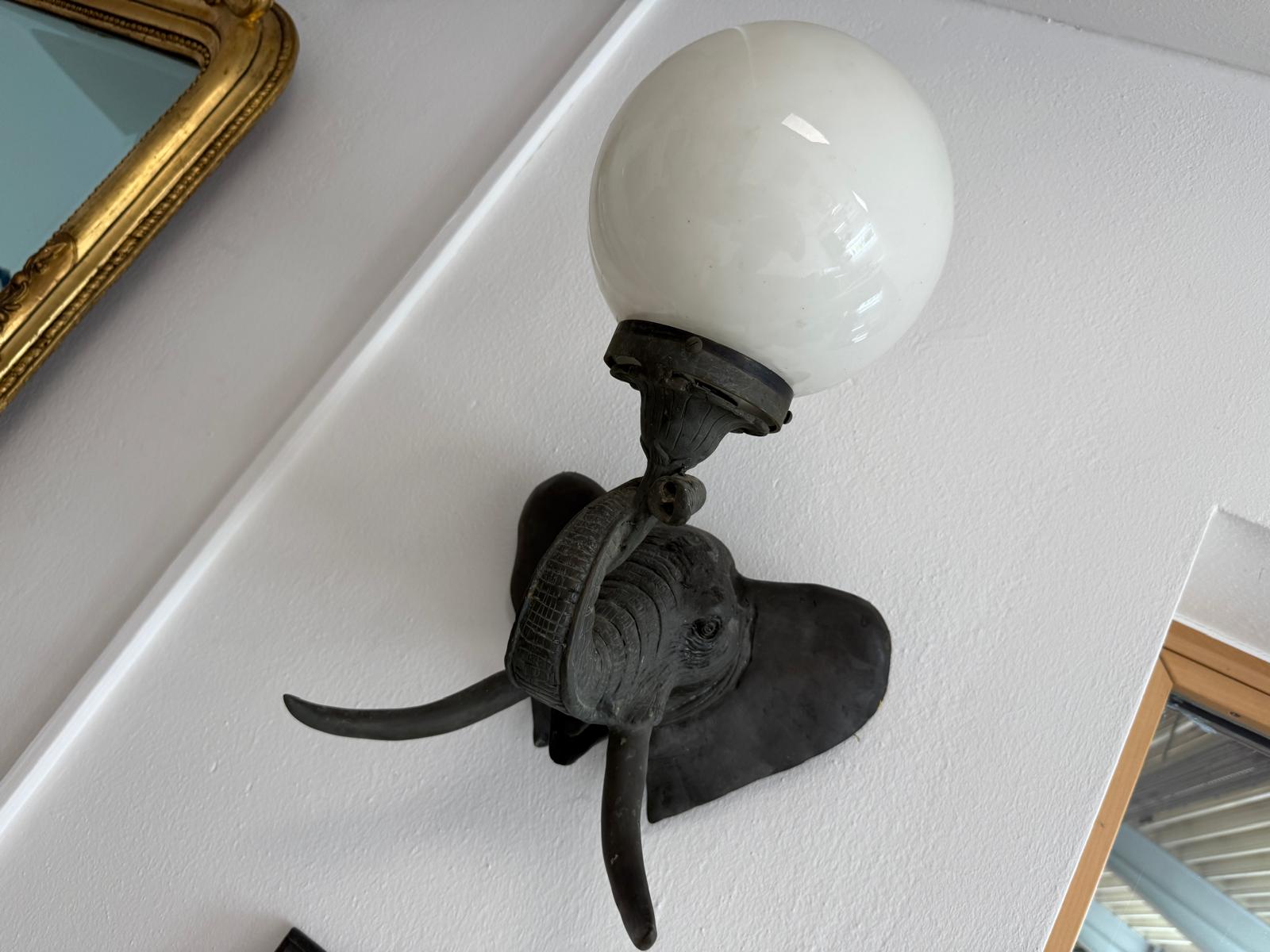 Wandleuchte Bronze Elefantenlampe Leuchte G2031