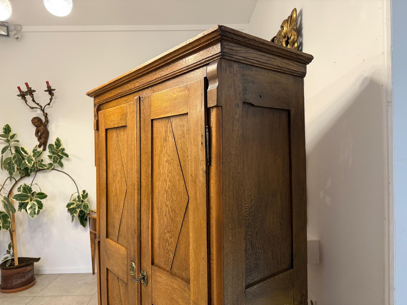 Originaler Eichenschrank Rauchschrank Kasten um 1820 G2258