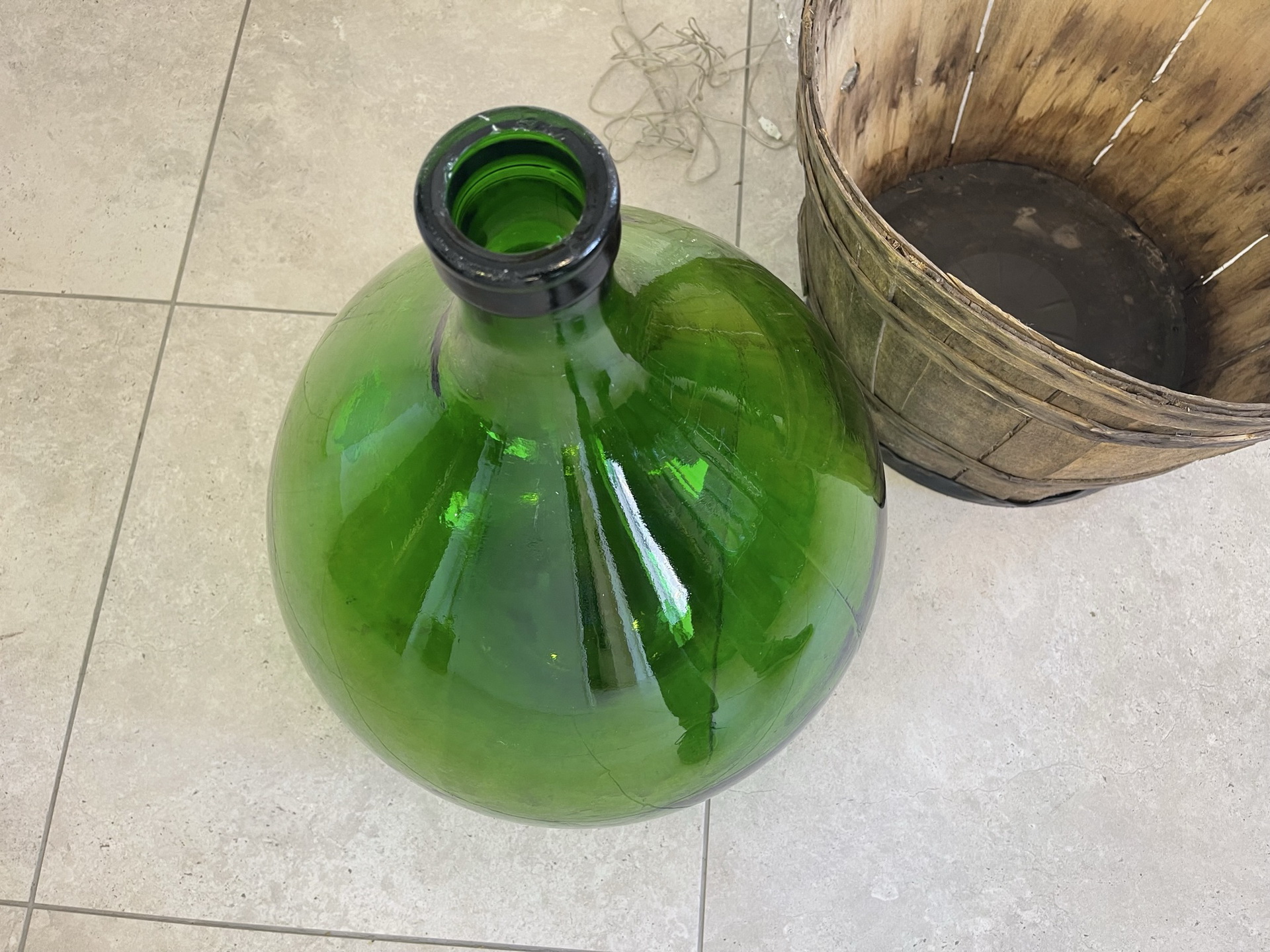 bauernstube_97GLsK0Fpx2bSbc Alte Ballonflasche Weinballon, Gärballon, Ballonflasche B1736Fl