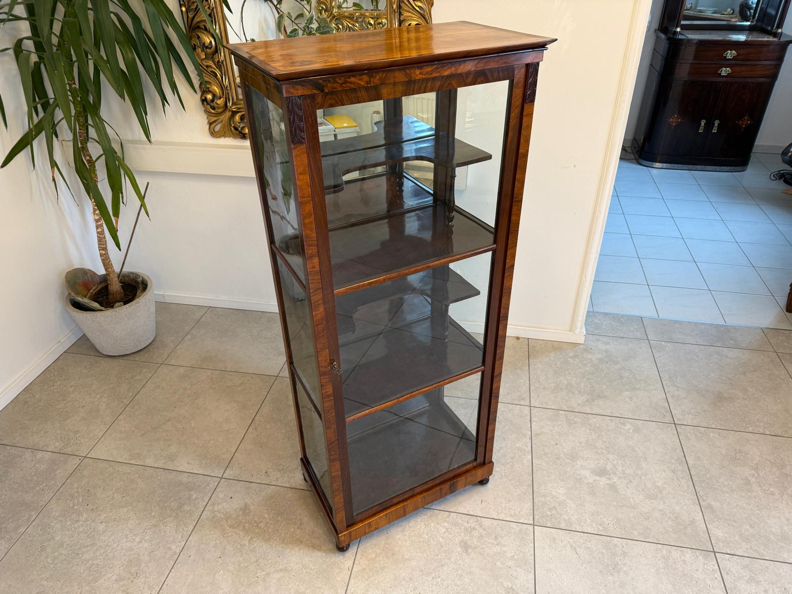 Antiquität Biedermeier Vitrine Bücherschrank Antiquität D1089