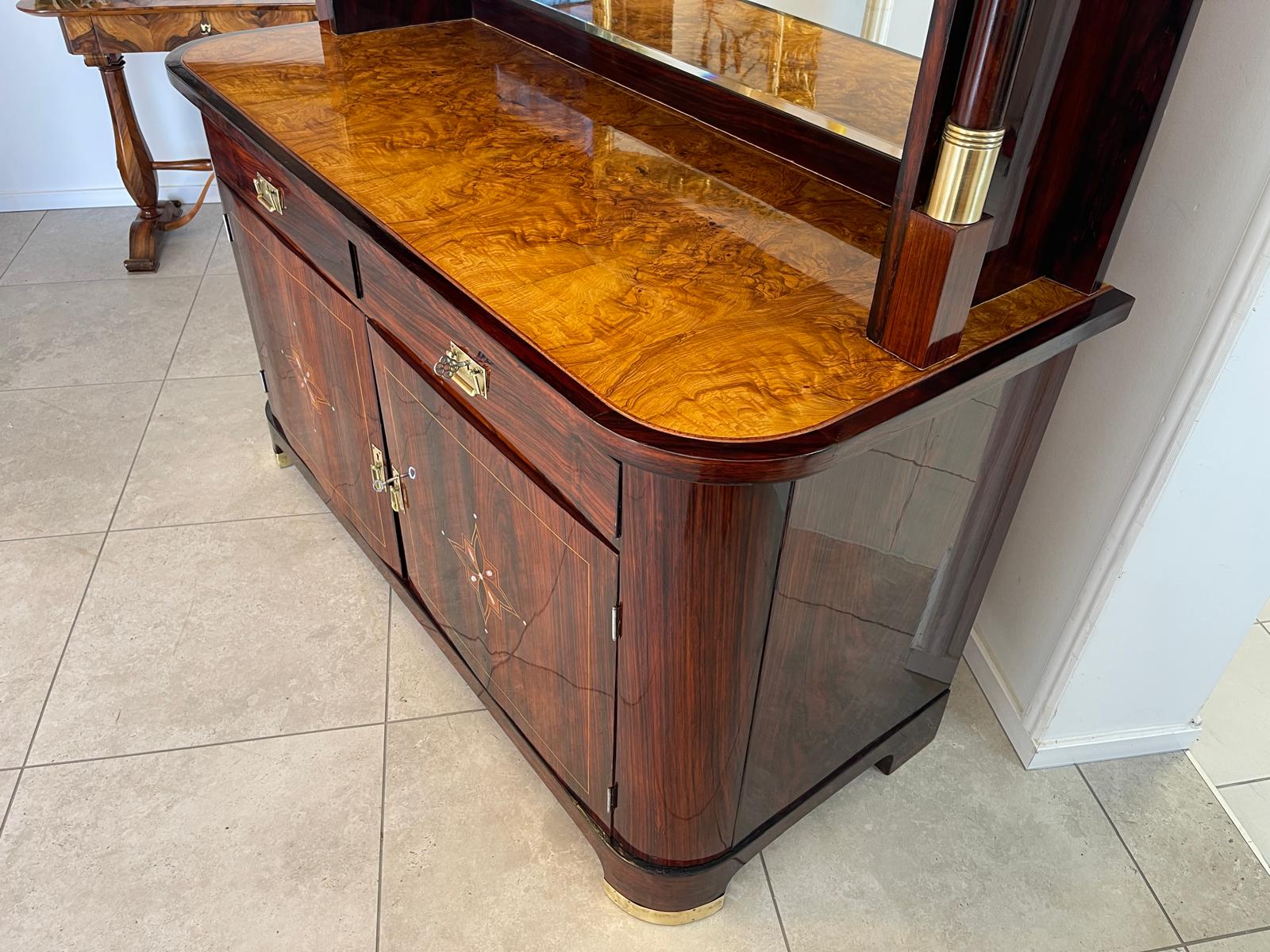 Sale Restauriertes Jugendstil Designerbuffet Aufsatzbuffet Bücherschrank G1376