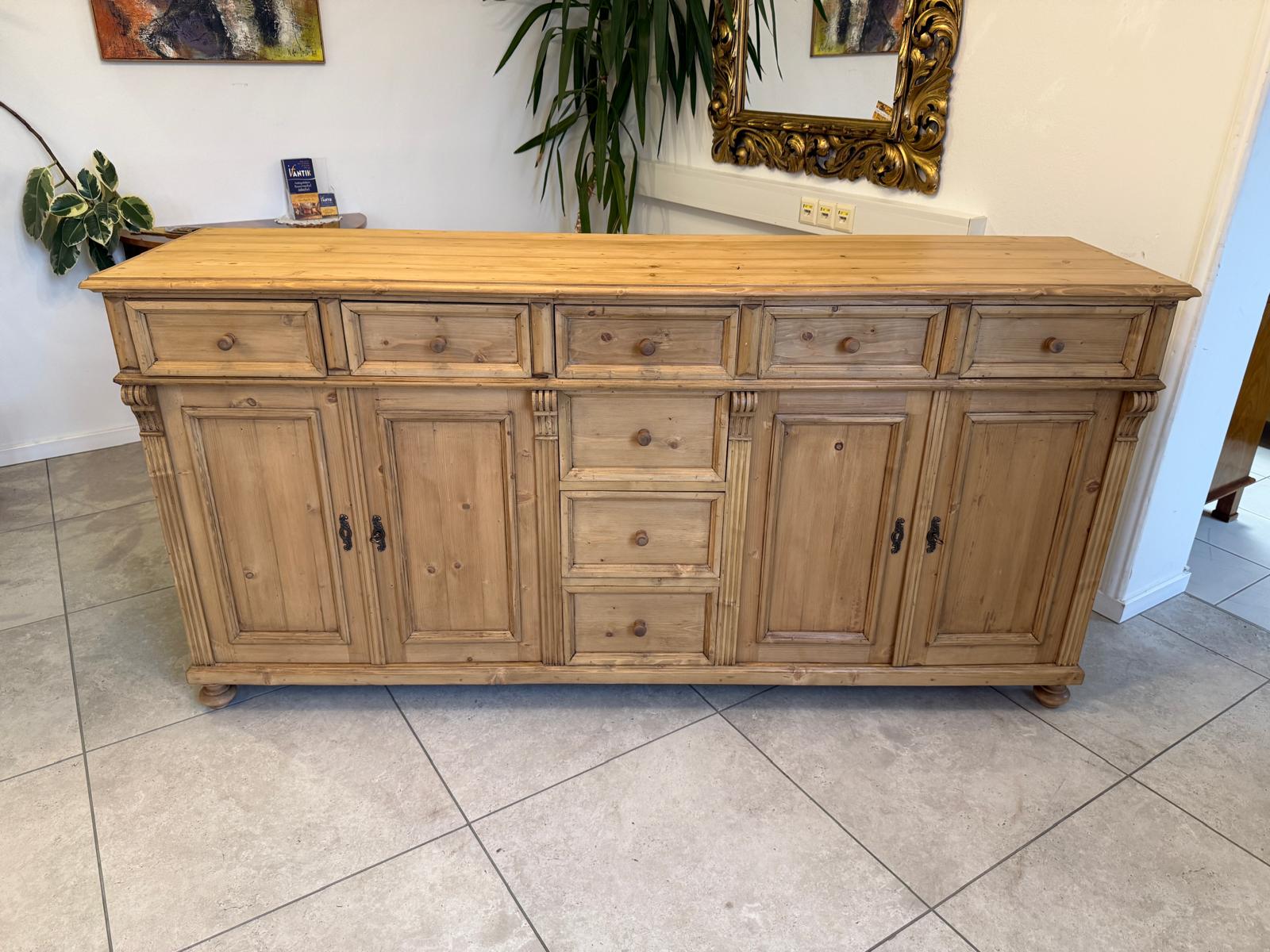 Massiver Apothekenschrank 8 Ladenkommode Ladenschrank Weichholz G2361