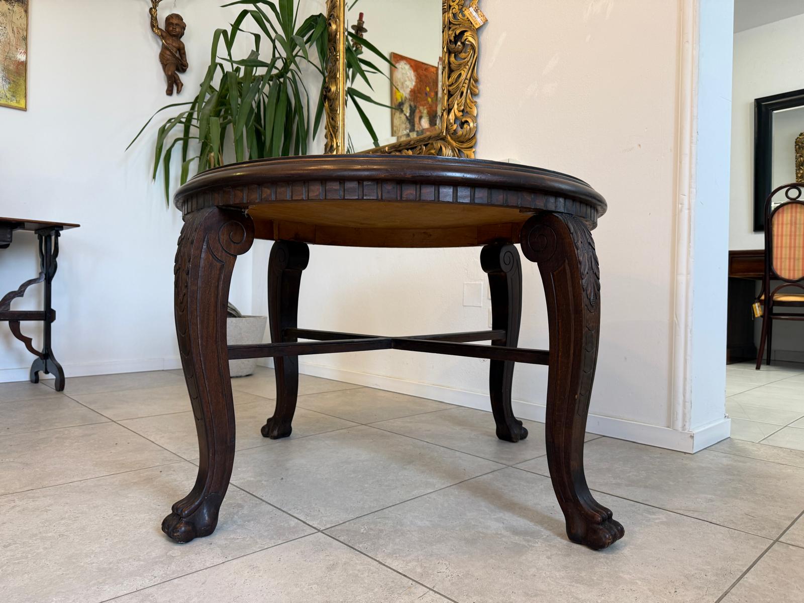 Alter Historismus Beistelltisch Rund Abstelltisch D2933