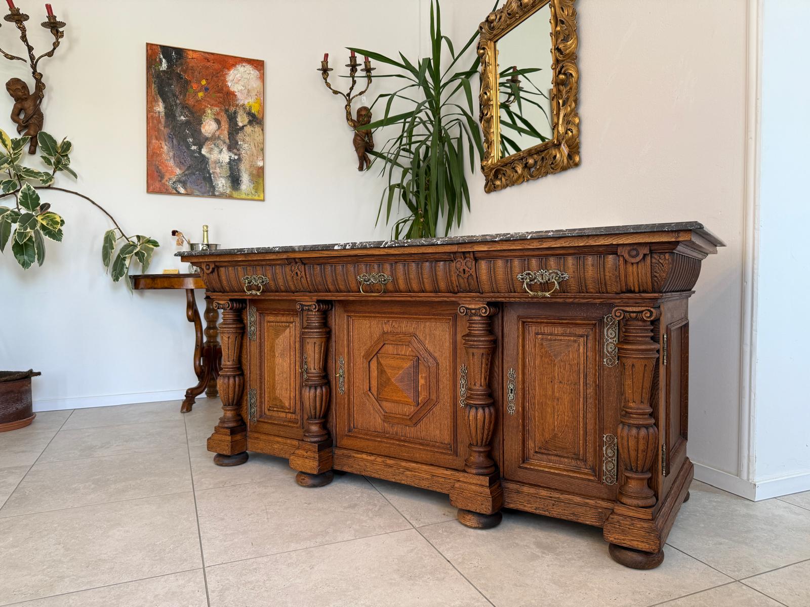 Sale Säulenanrichte Gründerzeit Anrichte Schrank Antiquität G1774
